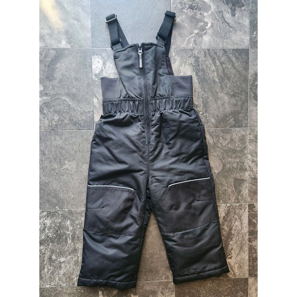 Swiss Tech Black Snow Pants Kids Size 2T Overall Bibs Childs Ski Outfit